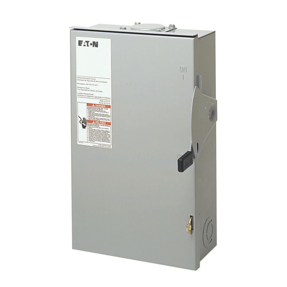 Eaton DG322URB Non-Fusible 60 amp 240Vac Outdoor Disconnect Safety Switch - Eaton