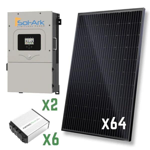 21.0 kW Hybrid Solar Power Center + Fortress Battery Kit - Sol-Ark