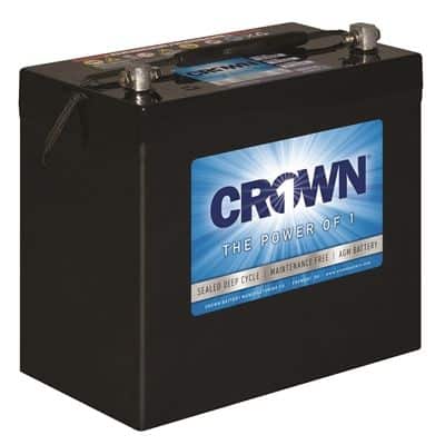 Crown Battery 110Ah 12v, Group 31, AGM Battery, 12CRV110 - Crown Battery