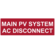NEC 2011 Compliant Label: Main PV System AC Disconnect Label
