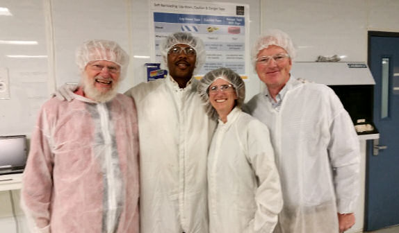 Suiting up in the cleanroom for a tour of SolarWorld
