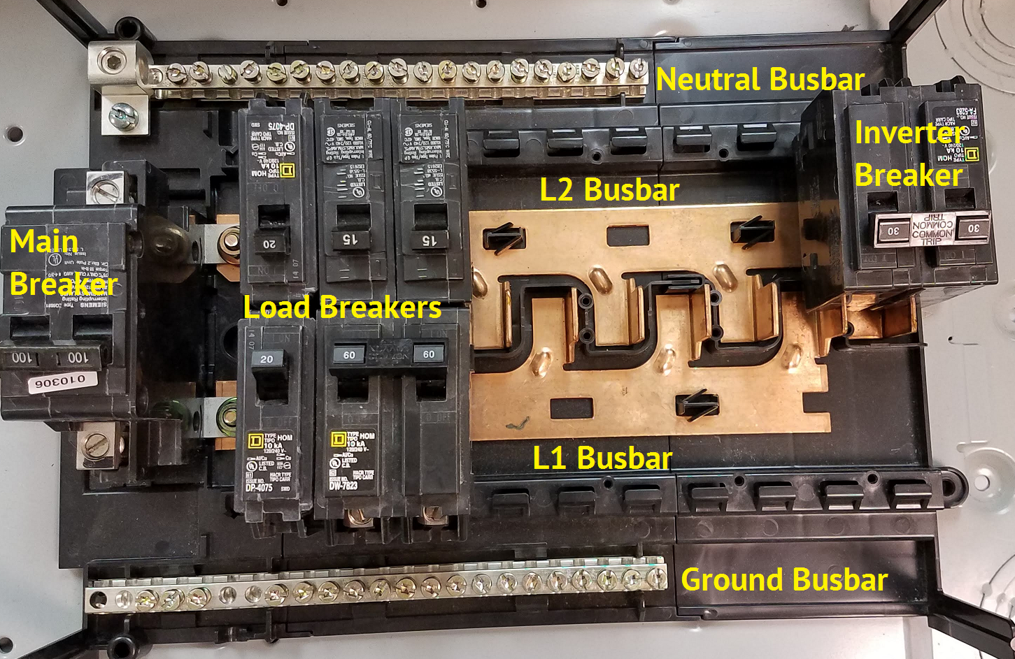 circuit breaker panel diagram