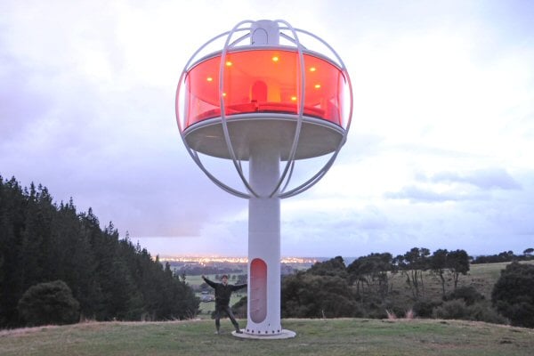 Cool solar powered man cave, the SkySphere, designed by Jono Williams.