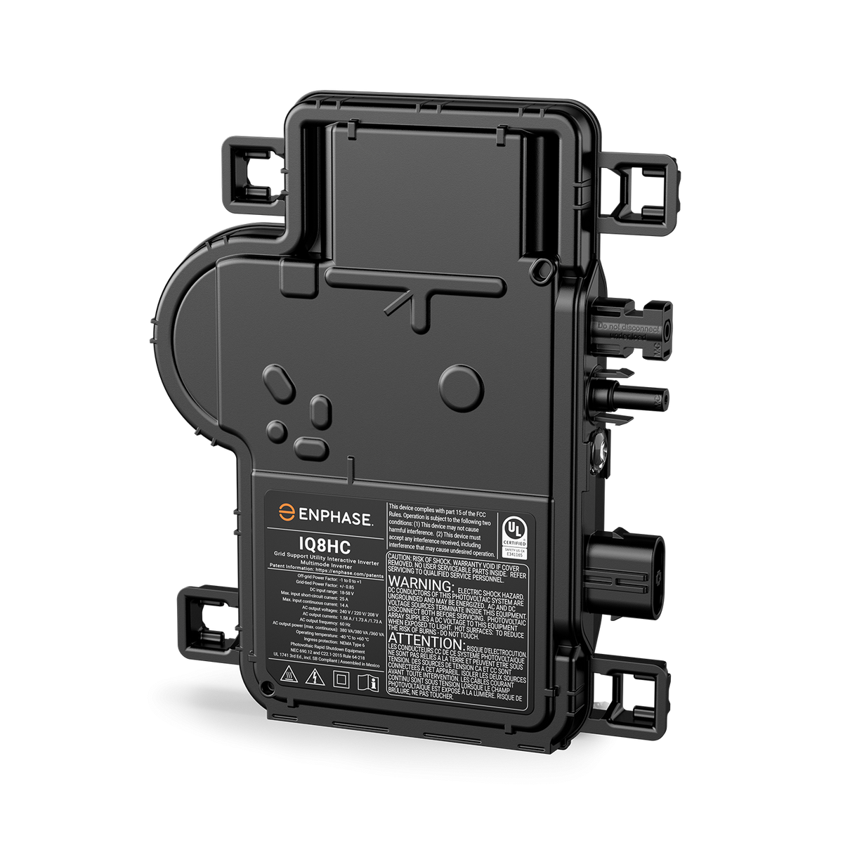 Enphase IQ8HC Microinverter, 240V Split-Phase or 208V, MC4, for 320–540W Modules – IQ8HC-72-M-US