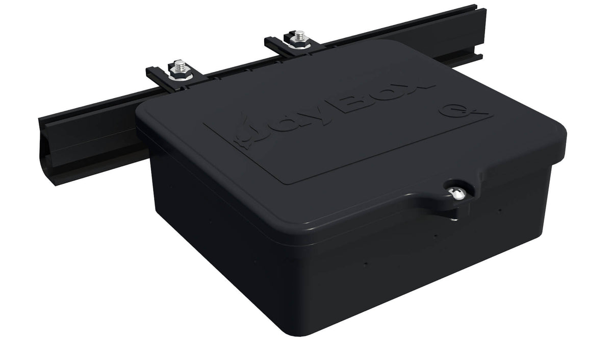 Quick Mount PV JayBox Junction Box, Rail Mount – QM-JBX-RL02-B1