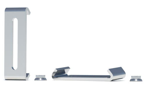 IronRidge BX Bottom Clamp with Hardware, Mill – BX-BCL-M1