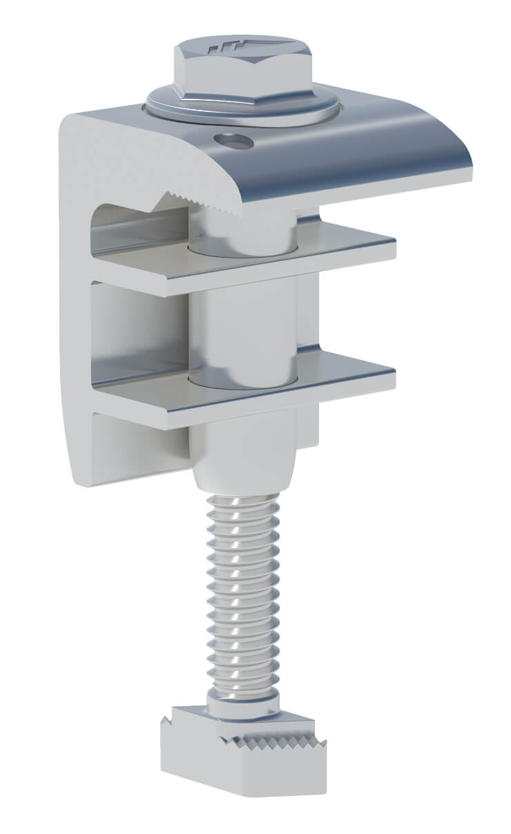 IronRidge UFO-END-01-A1 EFO universal end clamp for XR Rails, mill (clear) finish
