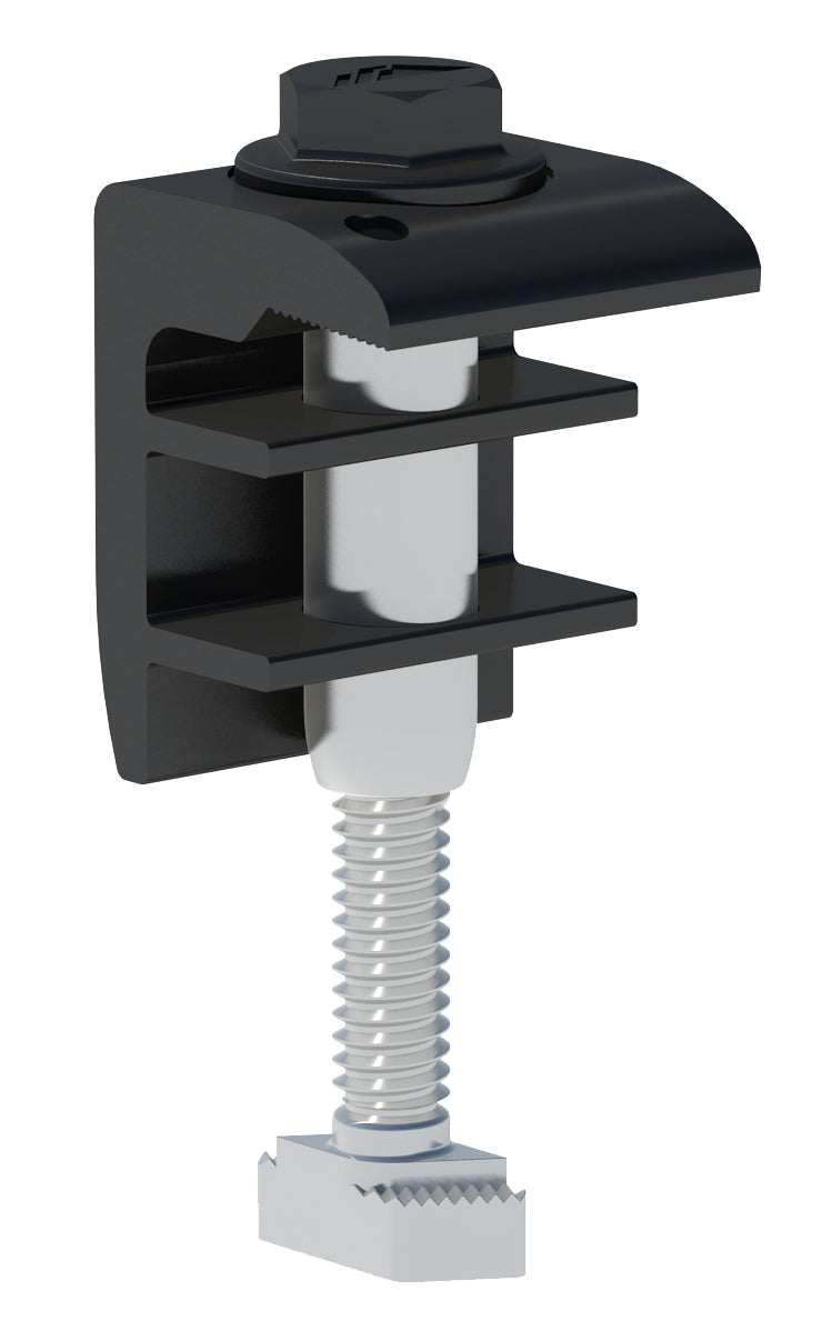 IronRidge UFO-END-01-B1 EFO universal end clamp for XR Rails, black finish