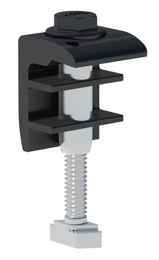 IronRidge UFO-END-01-B1 EFO universal end clamp for XR Rails, black finish