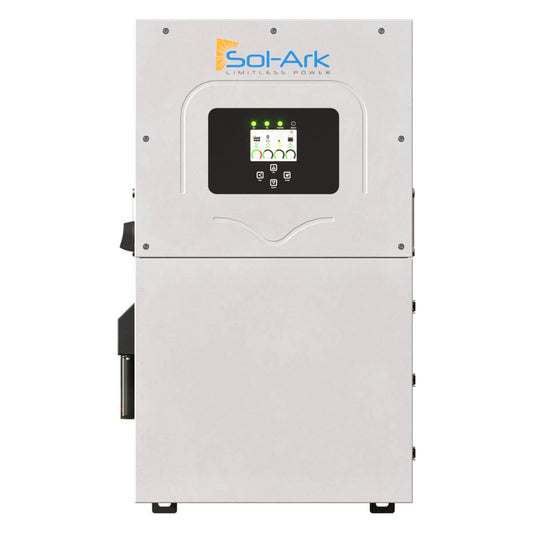 Sol-Ark 15K-2P Limitless 15K hybrid inverter, front view