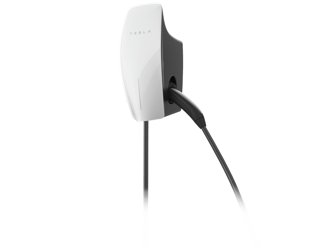 Tesla Universal Wall Connector EV charger with 24 ft cord and charge handle