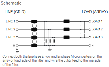 Enphase Power Line Filter Schematic