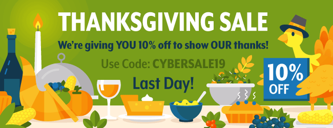 Thanksgiving Cyber Sale 2019