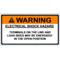 NEC 2017 Compliant Label: Warning - Electrical Shock Hazard