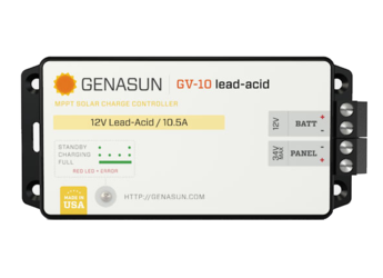 Genasun GV-10-Pb-12V, 10.5A MPPT controller for 12V Lead Acid Batteries