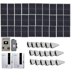 Schneider Home Grid Tied Battery Backup System with 12 solar panels and one KiloVault HAB Battery - UL9540