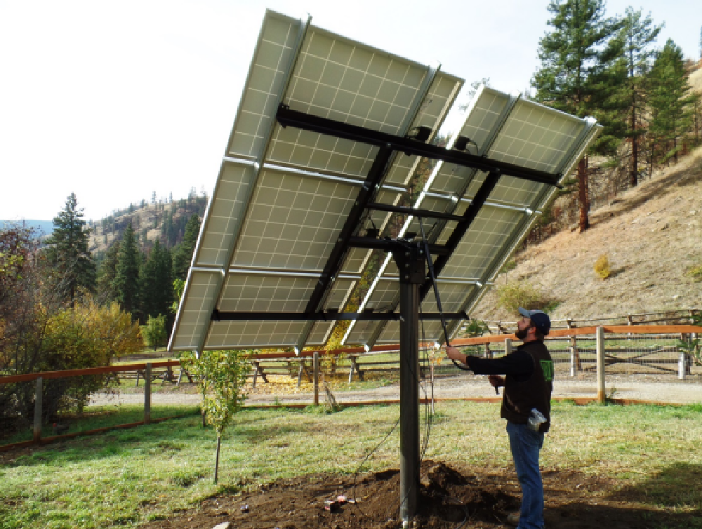 mounts on wood post or steel post. Universal Solar panel mount 