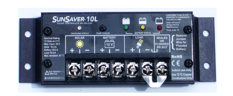 Morningstar SS-10L-24V  SunSaver Solar Charge Controller 10 amp 24 volt 