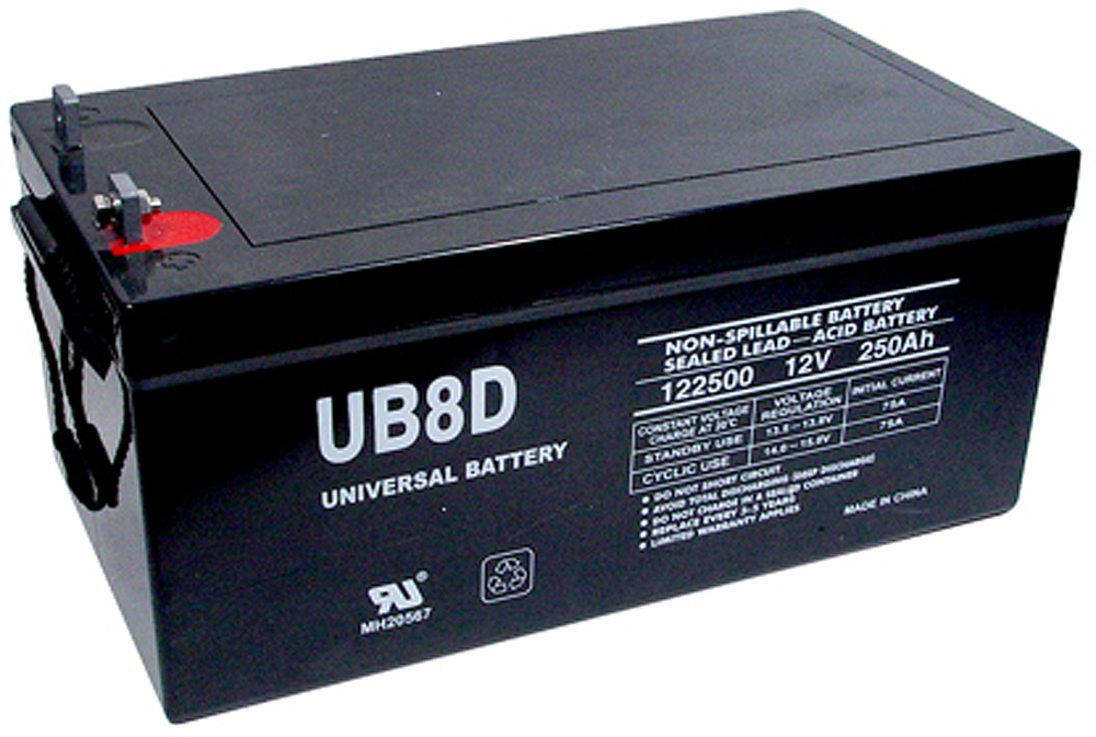 parfum houten Barcelona Universal Ub8D 12V, 250Ah Sealed Agm Battery altE